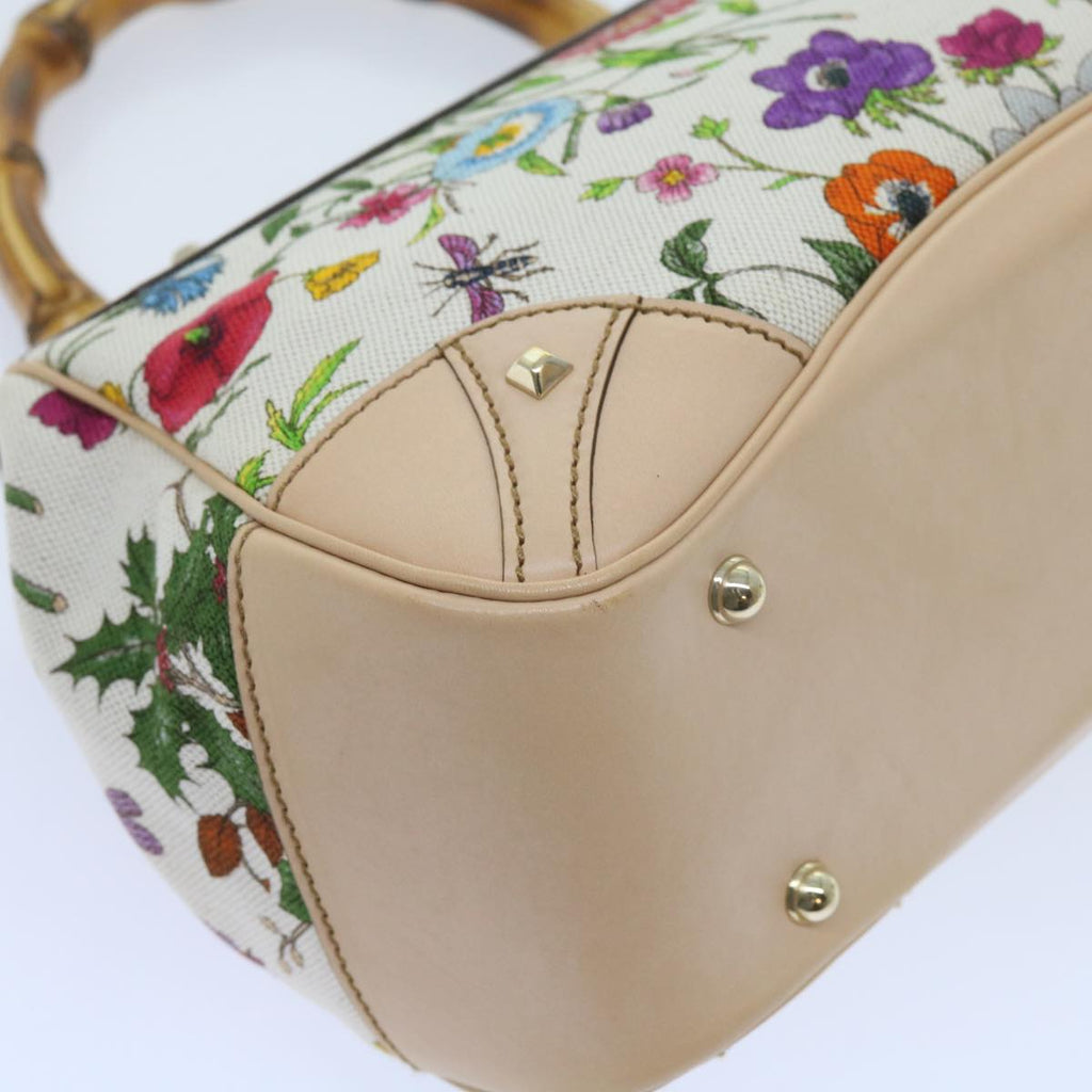 GUCCI Bamboo Hand Bag Canvas Multicolor 137351 ar10633B