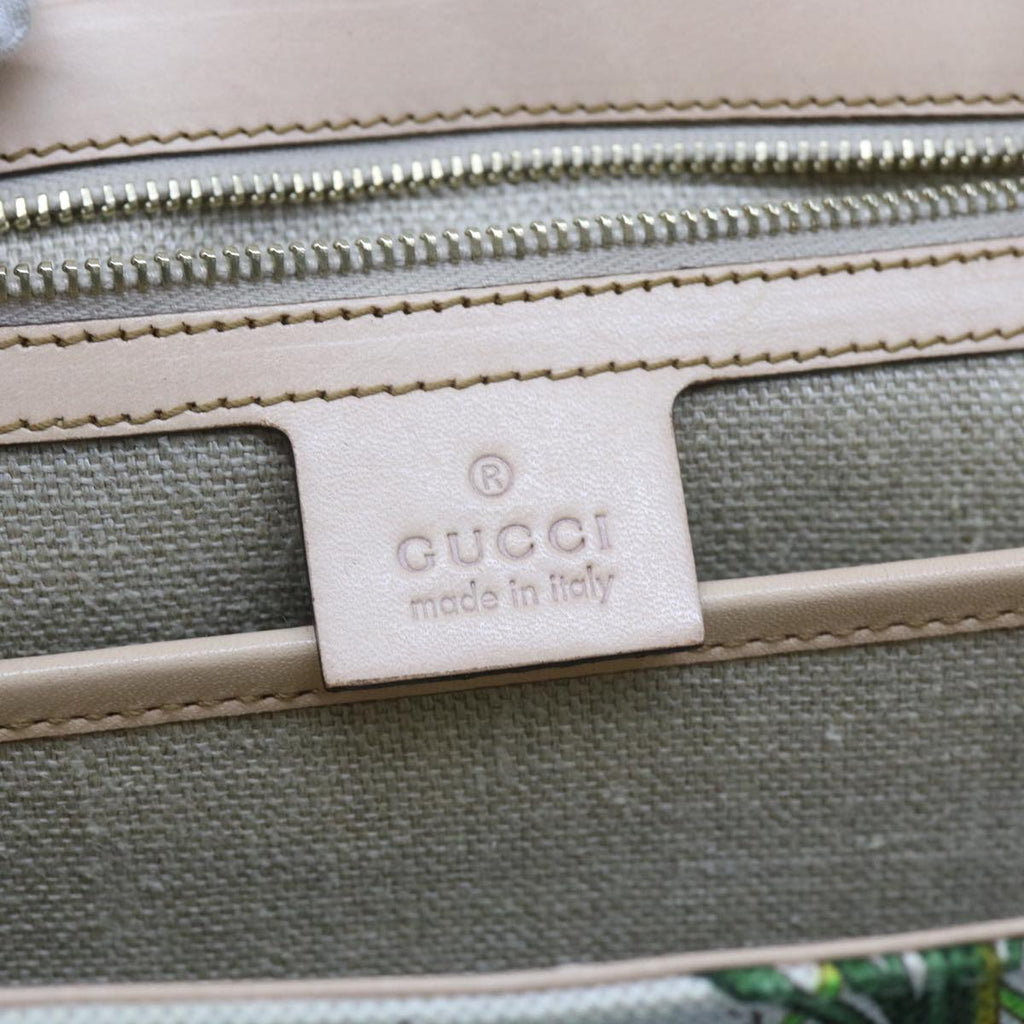 GUCCI Bamboo Hand Bag Canvas Multicolor 137351 ar10633B