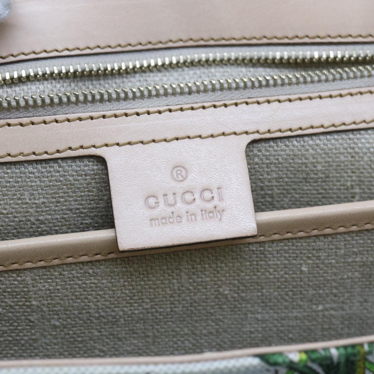 GUCCI Bamboo Hand Bag Canvas Multicolor 137351 ar10633B