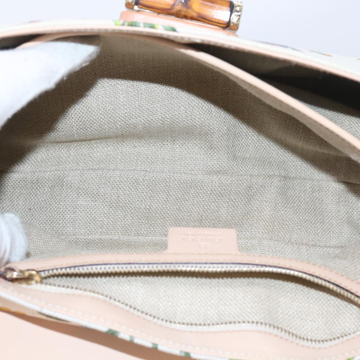 GUCCI Bamboo Hand Bag Canvas Multicolor 137351 ar10633B