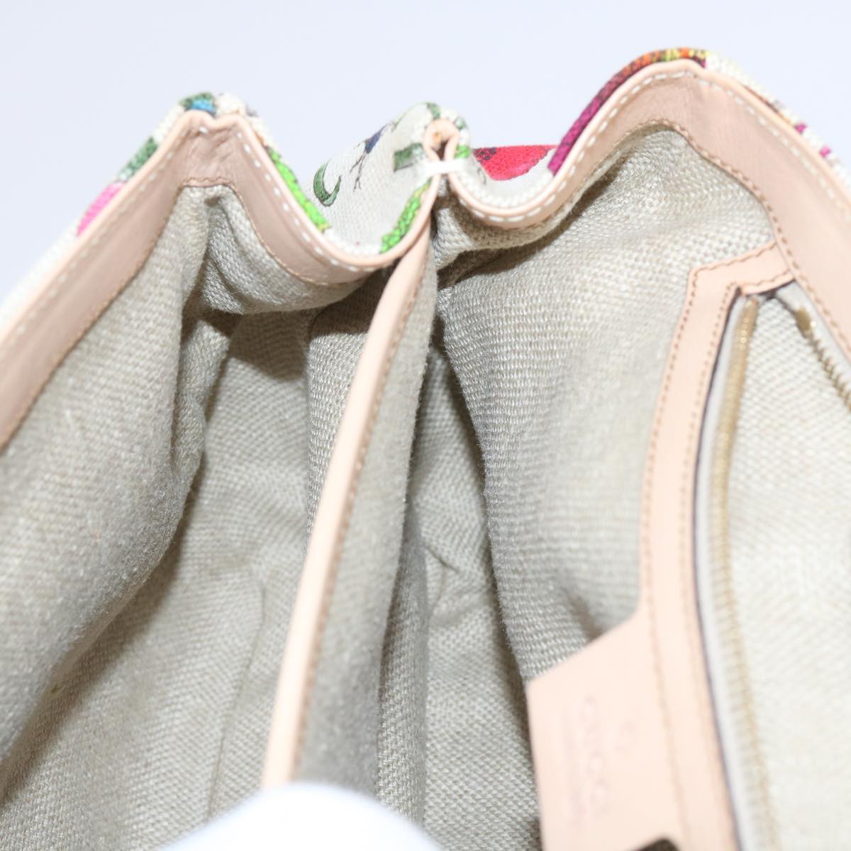 GUCCI Bamboo Hand Bag Canvas Multicolor 137351 ar10633B