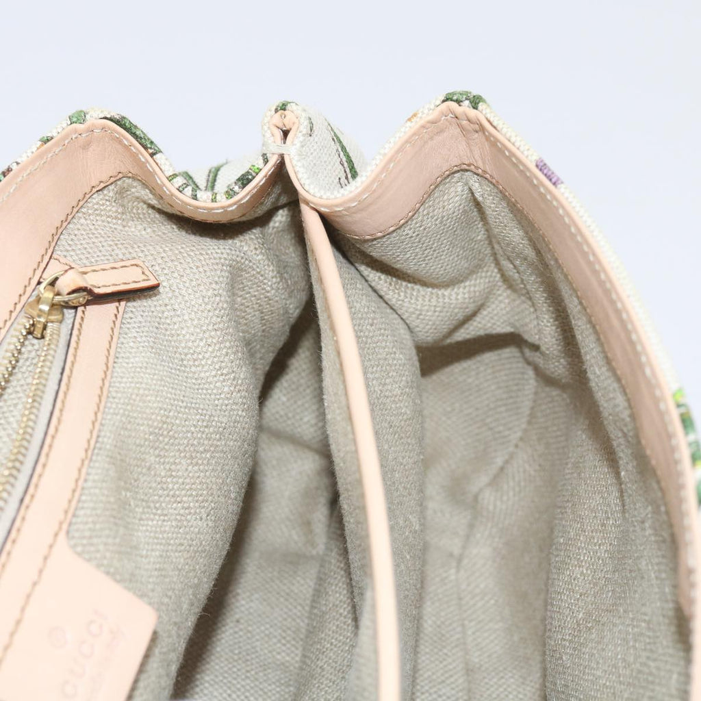 GUCCI Bamboo Hand Bag Canvas Multicolor 137351 ar10633B