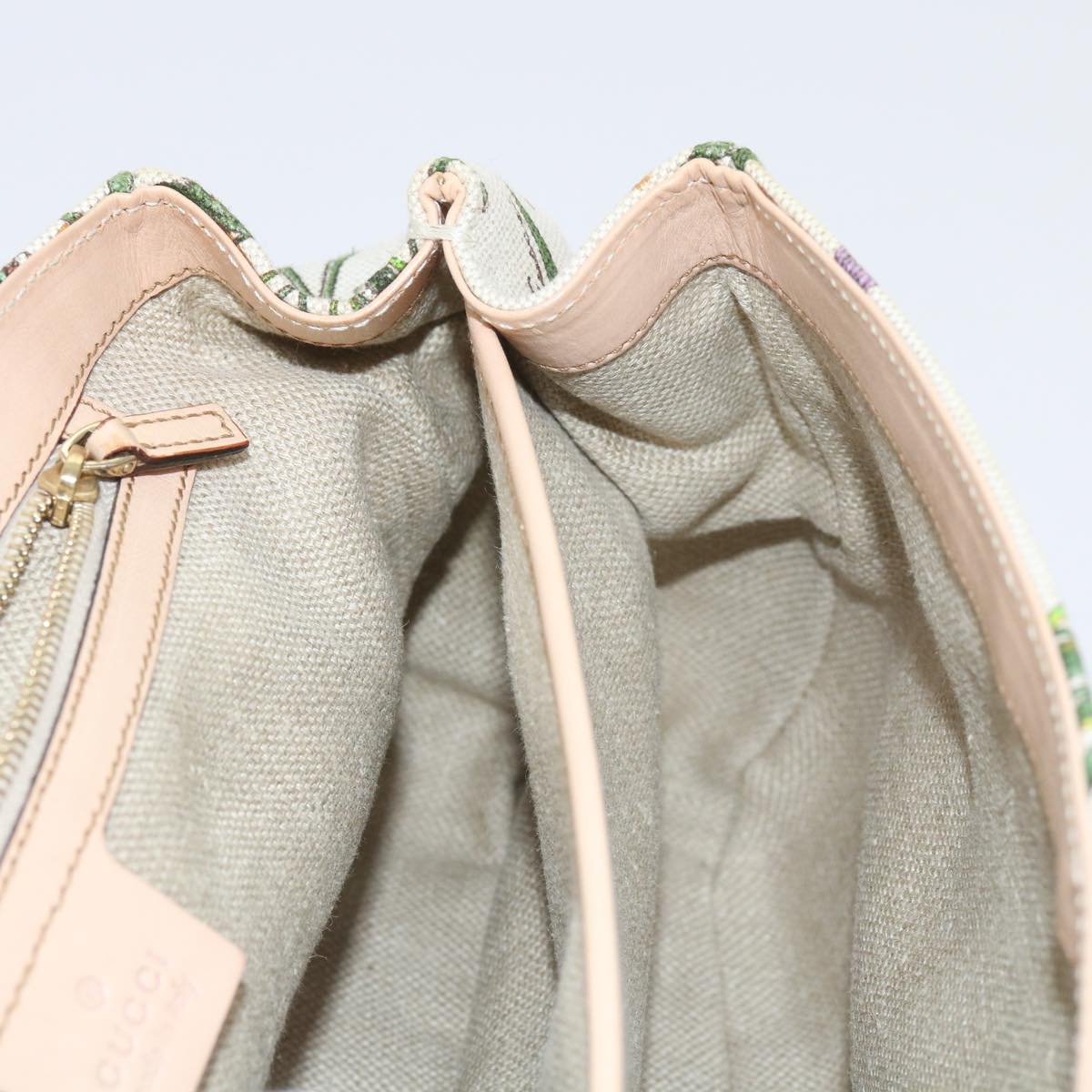GUCCI Bamboo Hand Bag Canvas Multicolor 137351 ar10633B