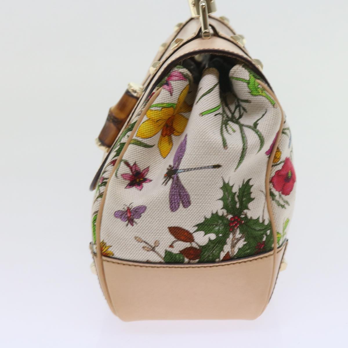 GUCCI Bamboo Hand Bag Canvas Multicolor 137351 ar10633B