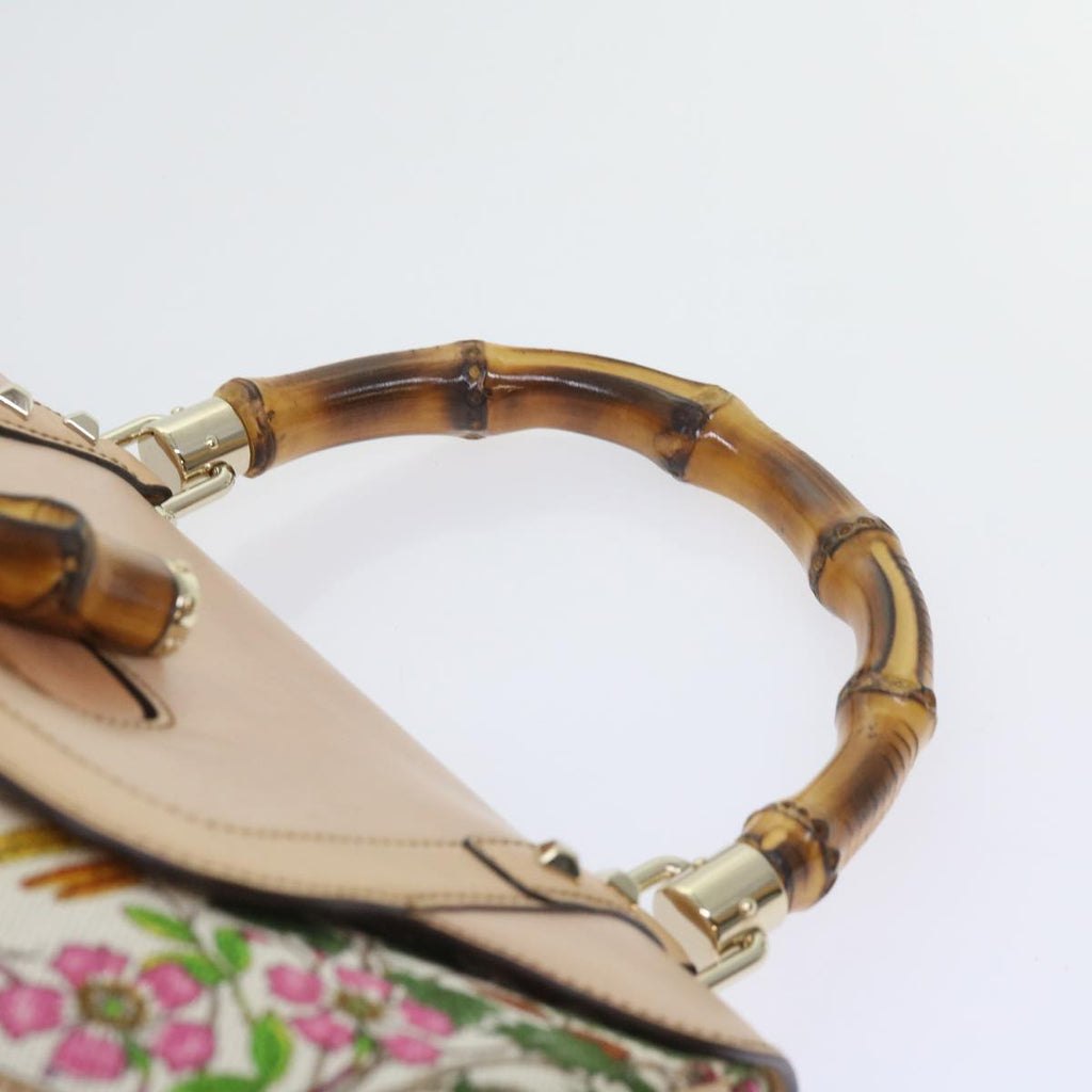 GUCCI Bamboo Hand Bag Canvas Multicolor 137351 ar10633B