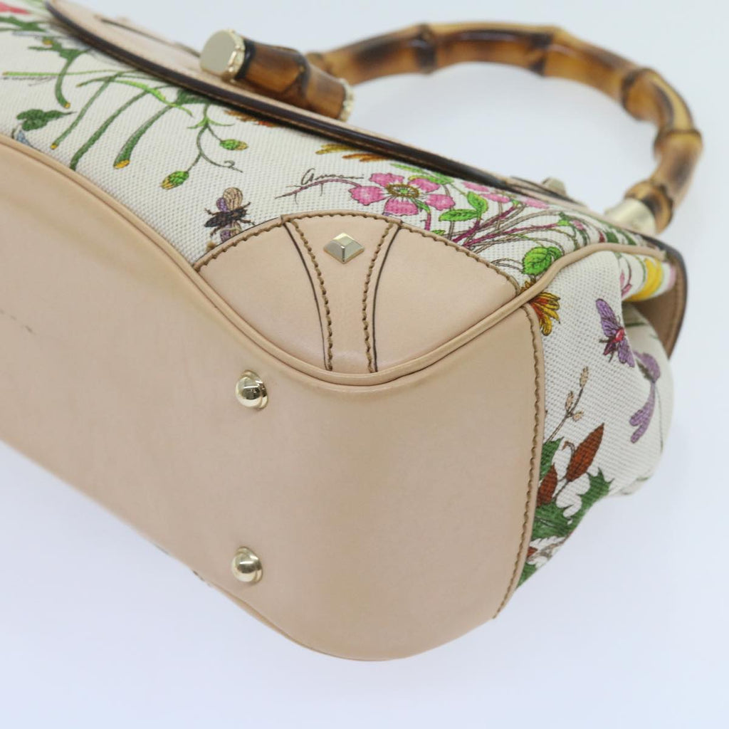 GUCCI Bamboo Hand Bag Canvas Multicolor 137351 ar10633B