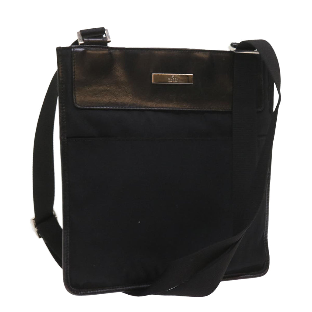 GUCCI Shoulder Bag Canvas Black 019 0348 ar10660