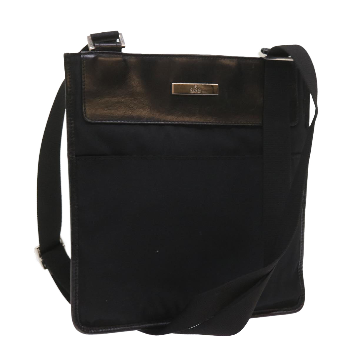 GUCCI Shoulder Bag Canvas Black 019 0348 ar10660