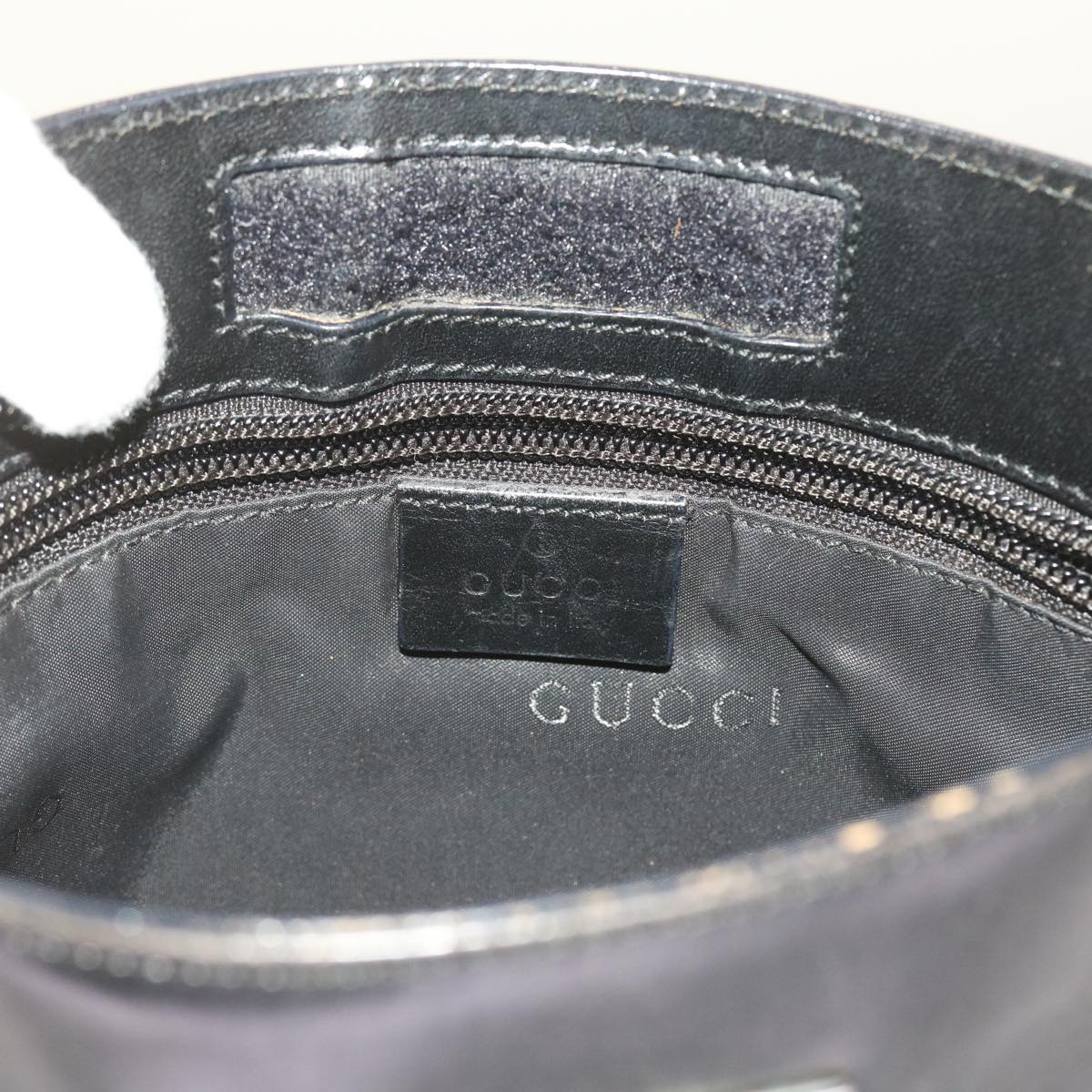 GUCCI Shoulder Bag Canvas Black 019 0348 ar10660