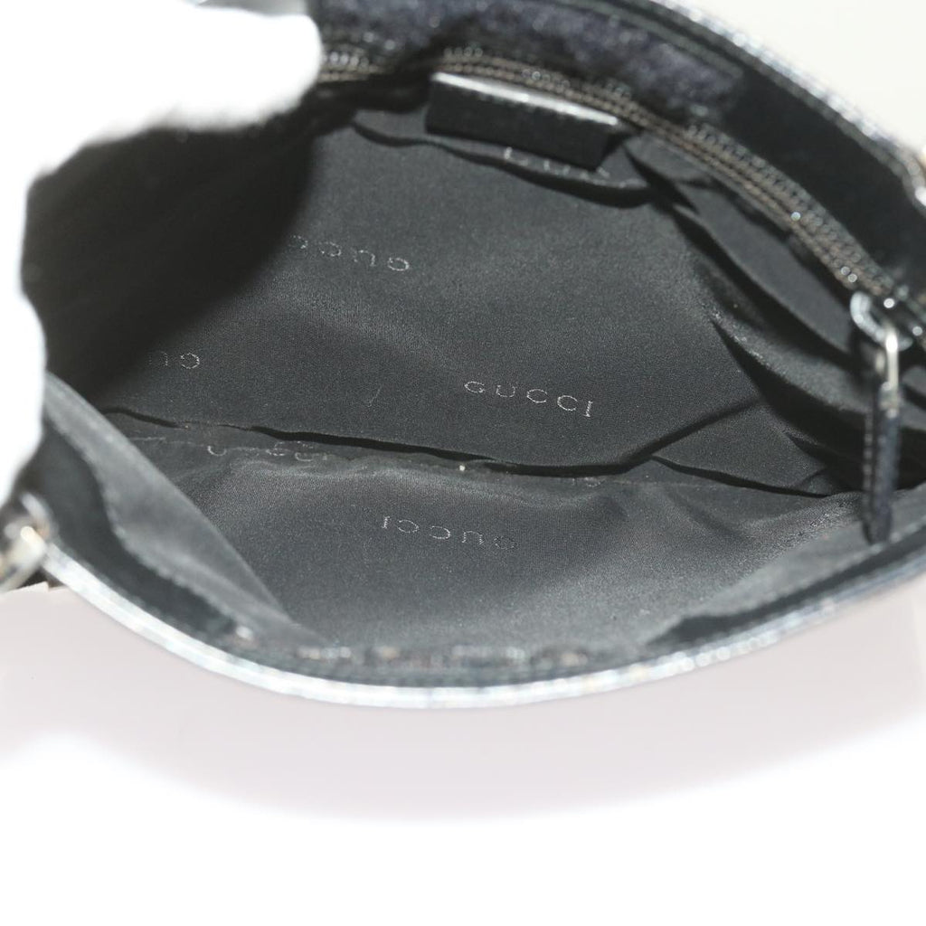 GUCCI Shoulder Bag Canvas Black 019 0348 ar10660