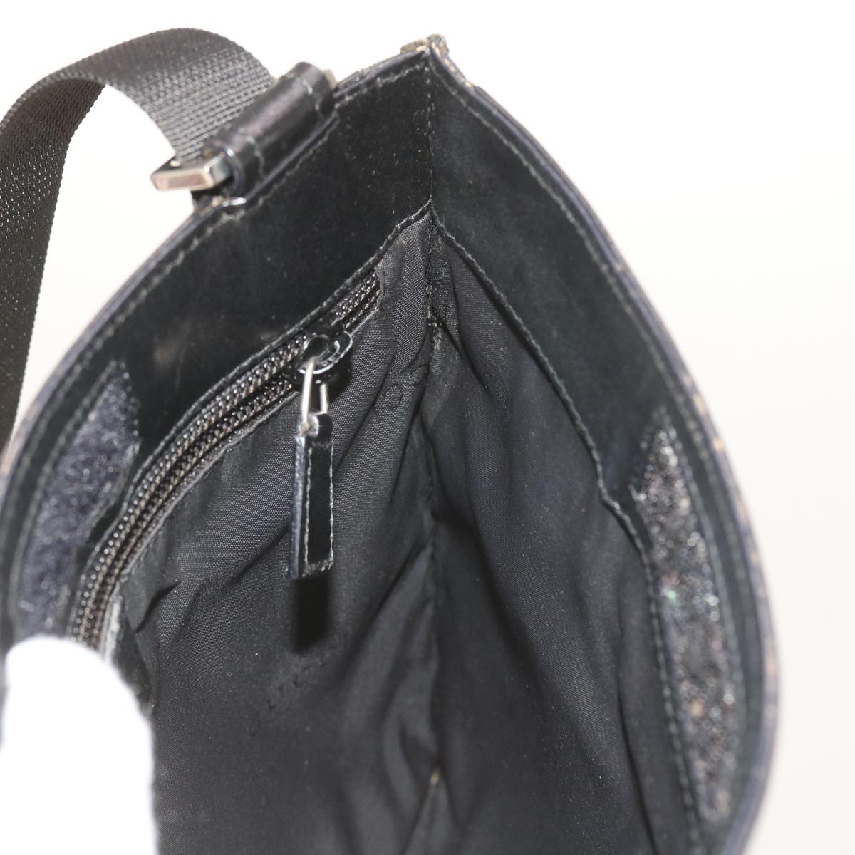 GUCCI Shoulder Bag Canvas Black 019 0348 ar10660