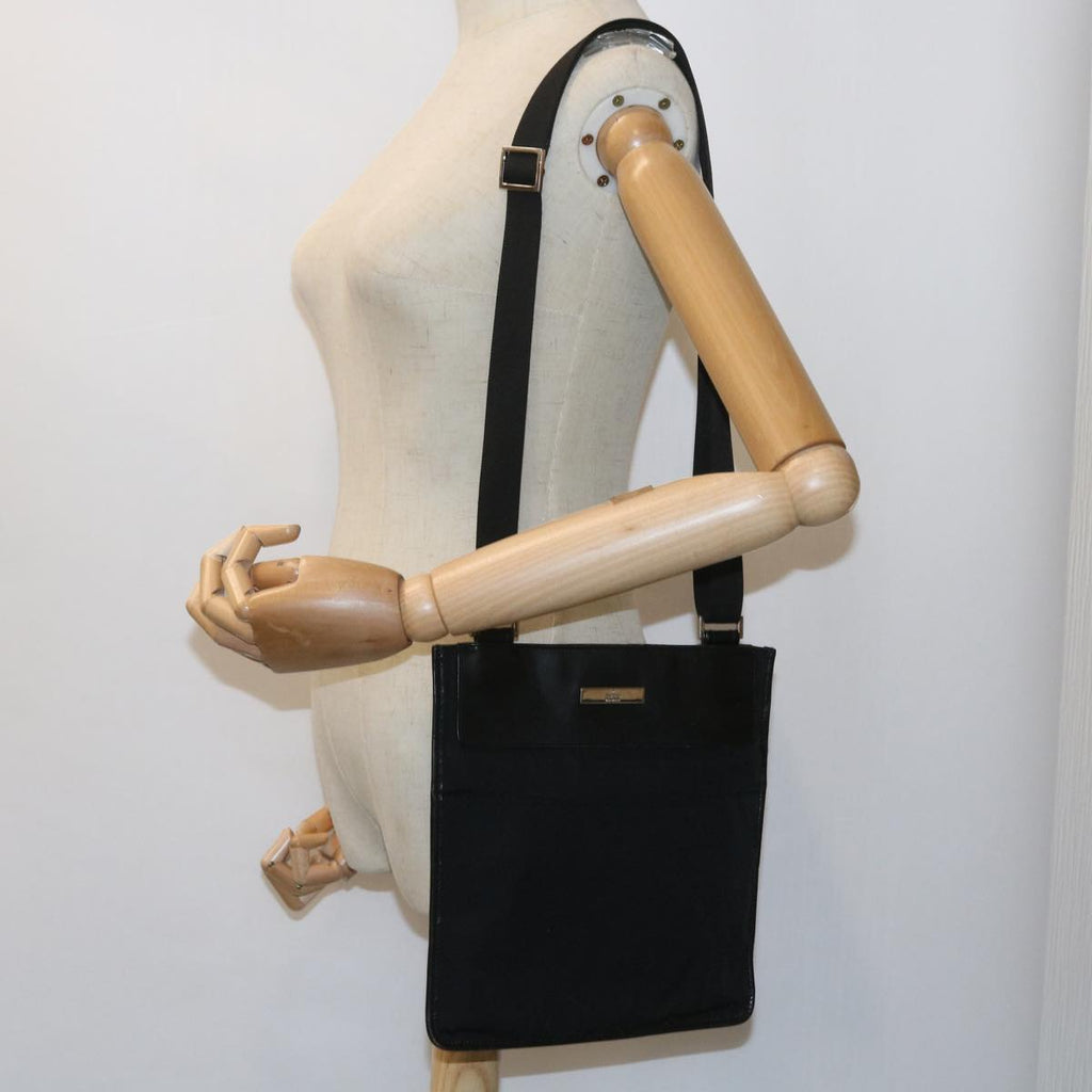 GUCCI Shoulder Bag Canvas Black 019 0348 ar10660