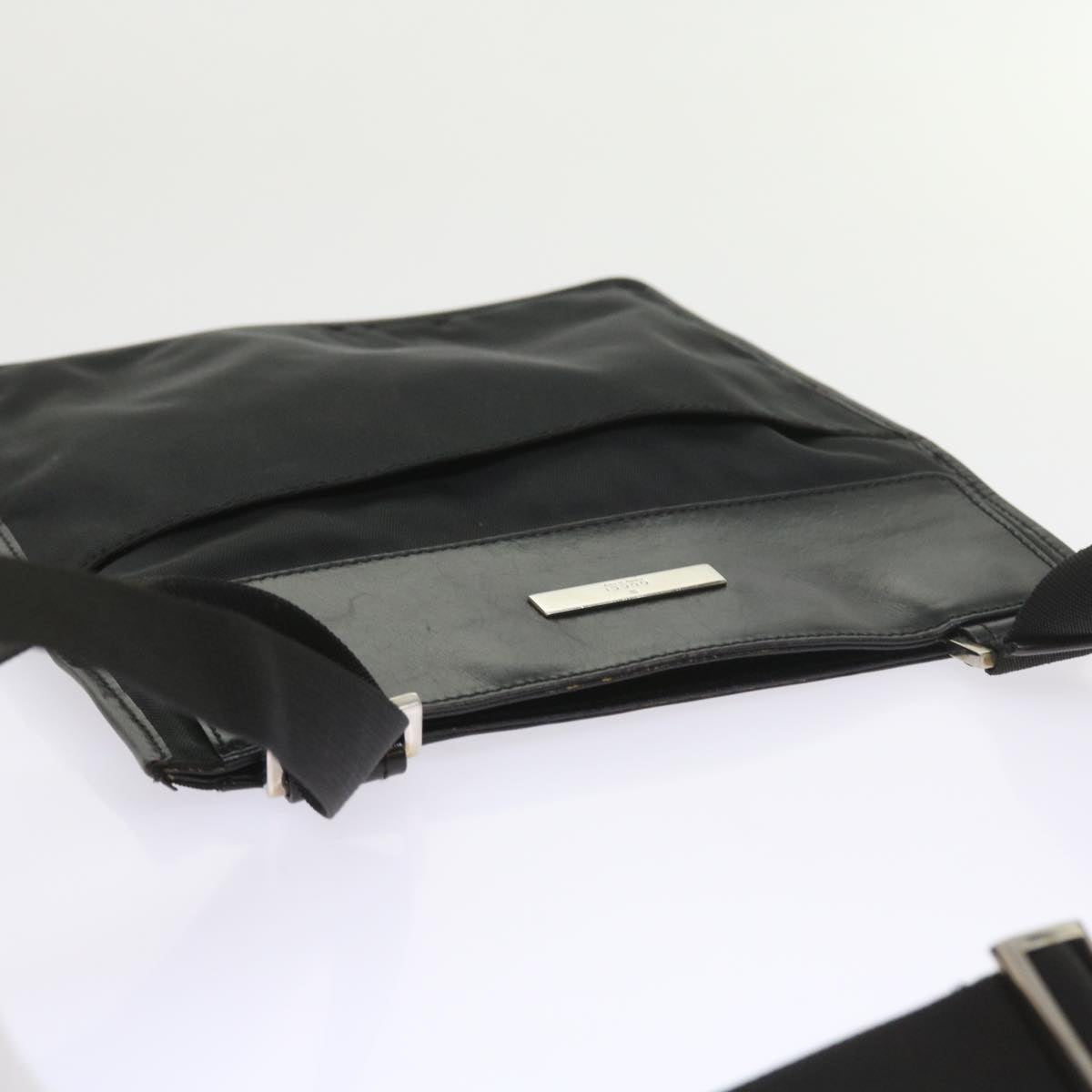 GUCCI Shoulder Bag Canvas Black 019 0348 ar10660