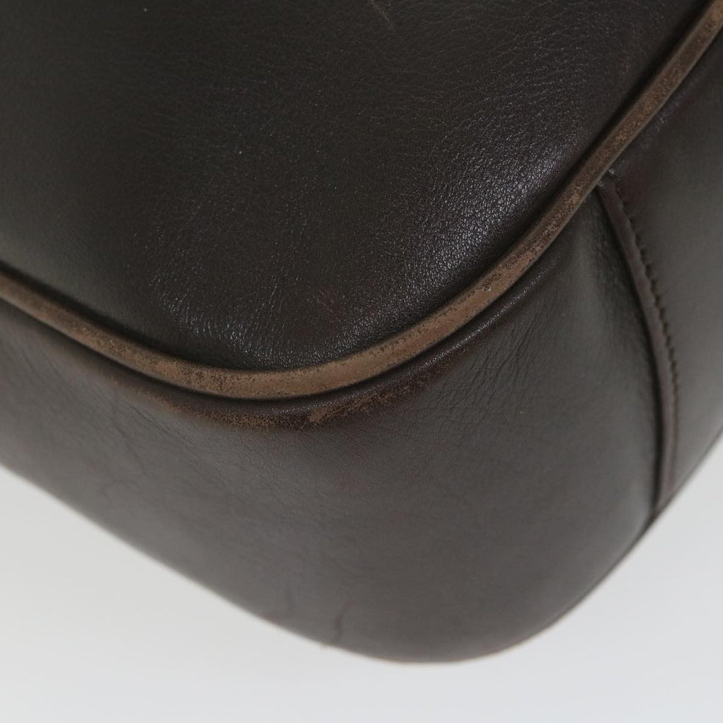 GUCCI Bamboo Shoulder Bag Leather Brown ar10677