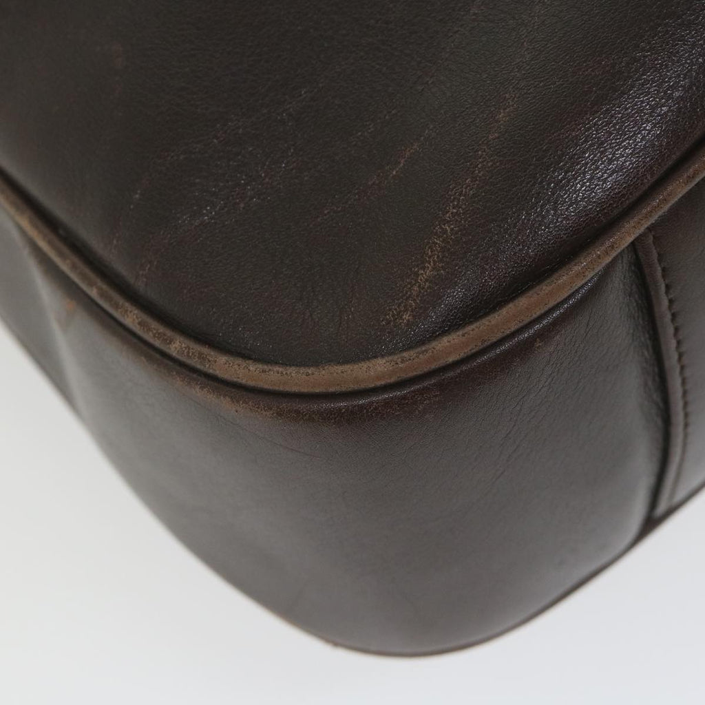 GUCCI Bamboo Shoulder Bag Leather Brown ar10677
