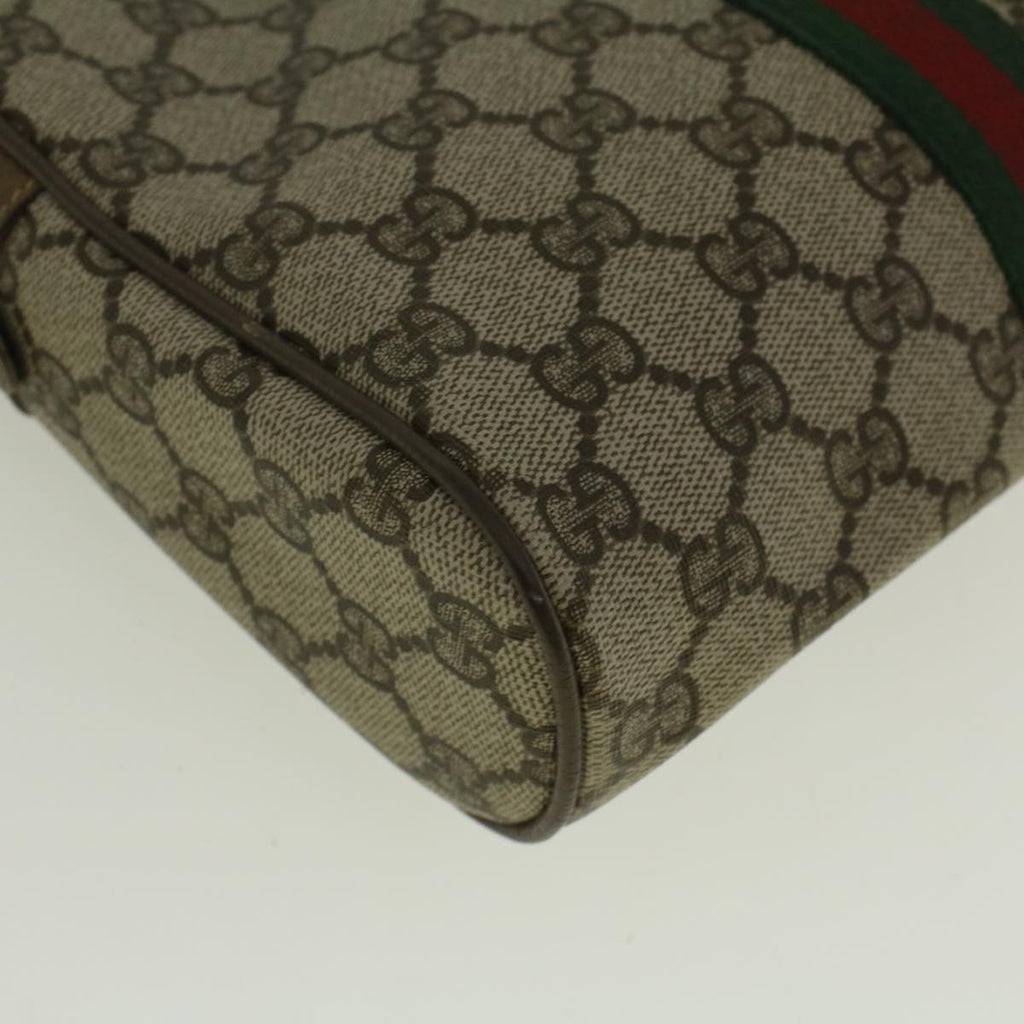 GUCCI GG Supreme Web Sherry Line Clutch Bag Beige Red 89 01 012 ar10679