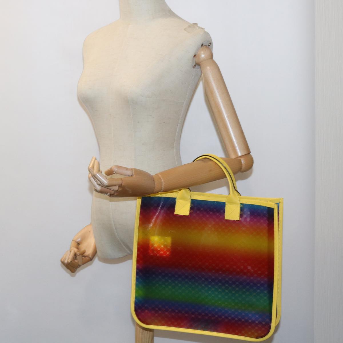 GUCCI Micro GG Canvas Tote Bag Vinyl Multicolor 550763 ar10682