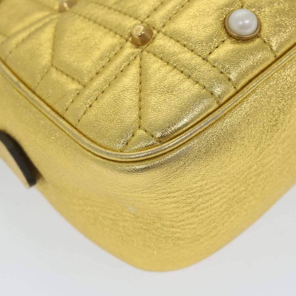 GUCCI GG Marmont Quilted Shoulder Bag Leather Gold Tone 447632 ar10683