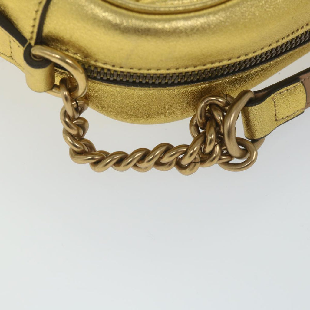 GUCCI GG Marmont Quilted Shoulder Bag Leather Gold Tone 447632 ar10683