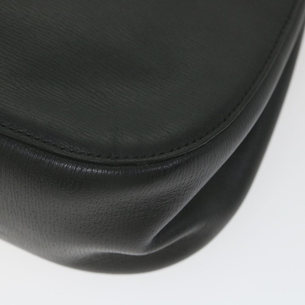 GUCCI Bamboo Shoulder Bag Leather Black ar10691