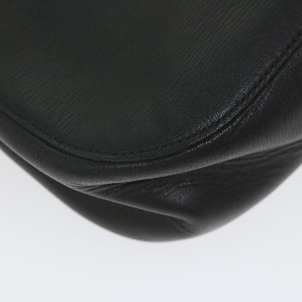 GUCCI Bamboo Shoulder Bag Leather Black ar10691