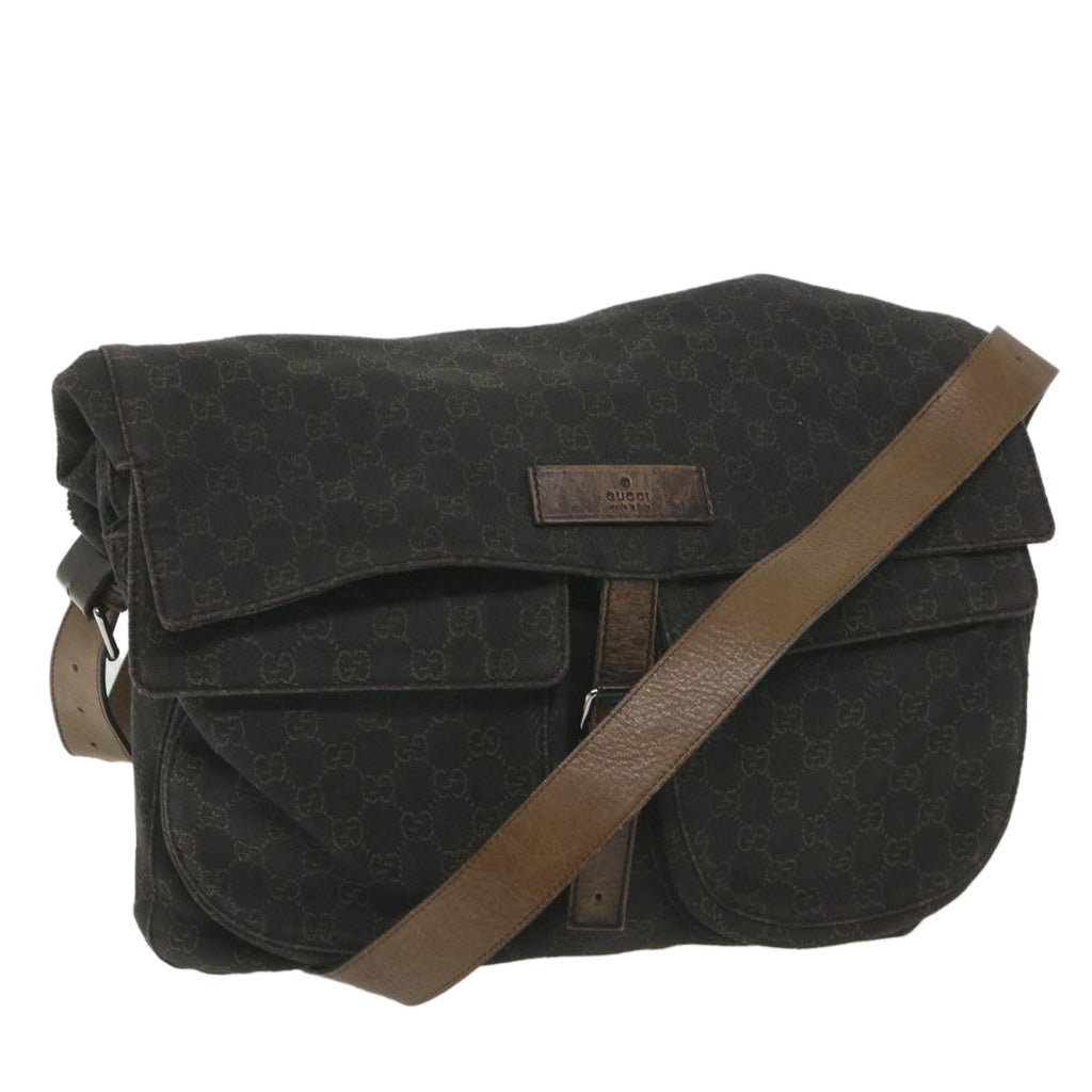 GUCCI GG Canvas Shoulder Bag Brown 101651 ar10778
