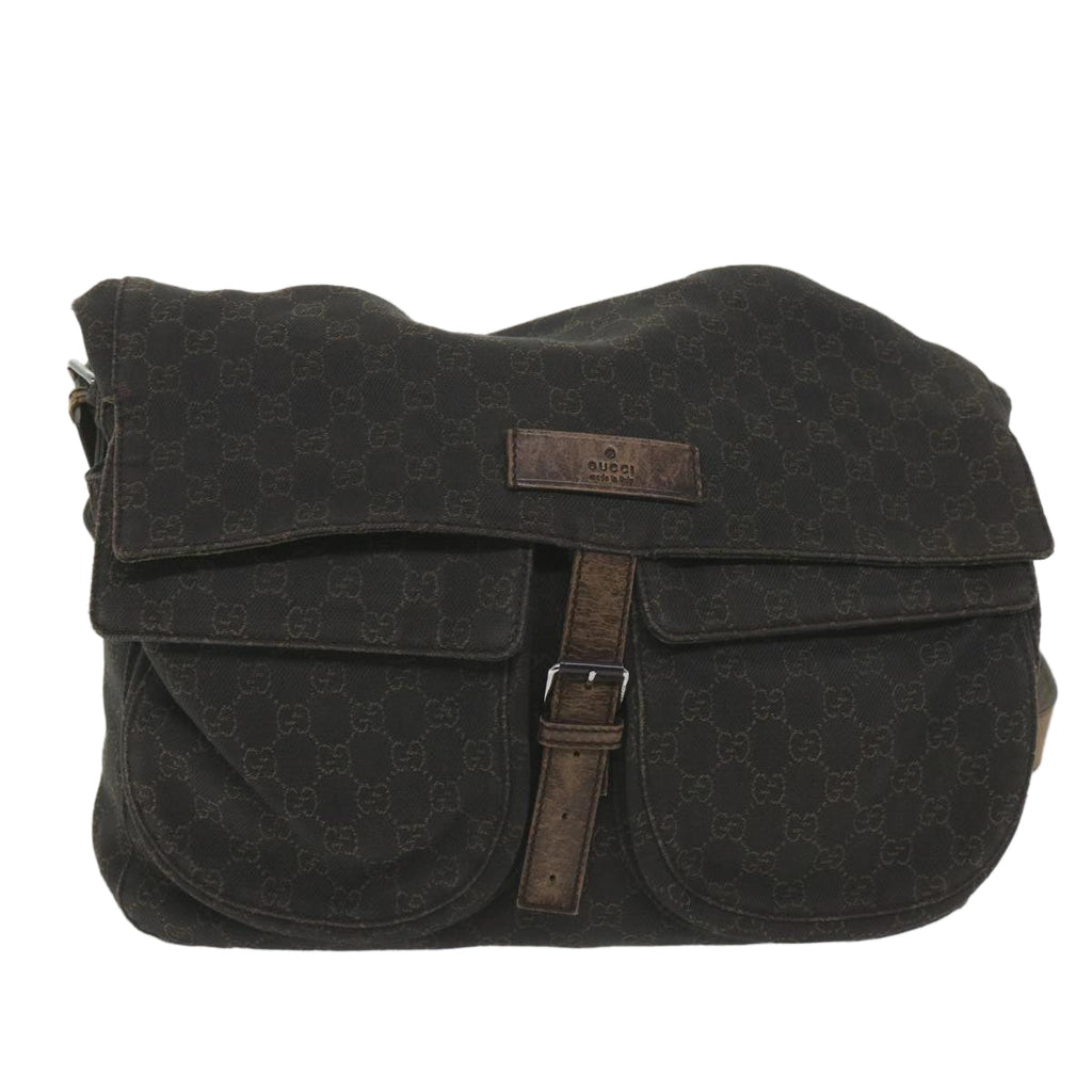 GUCCI GG Canvas Shoulder Bag Brown 101651 ar10778