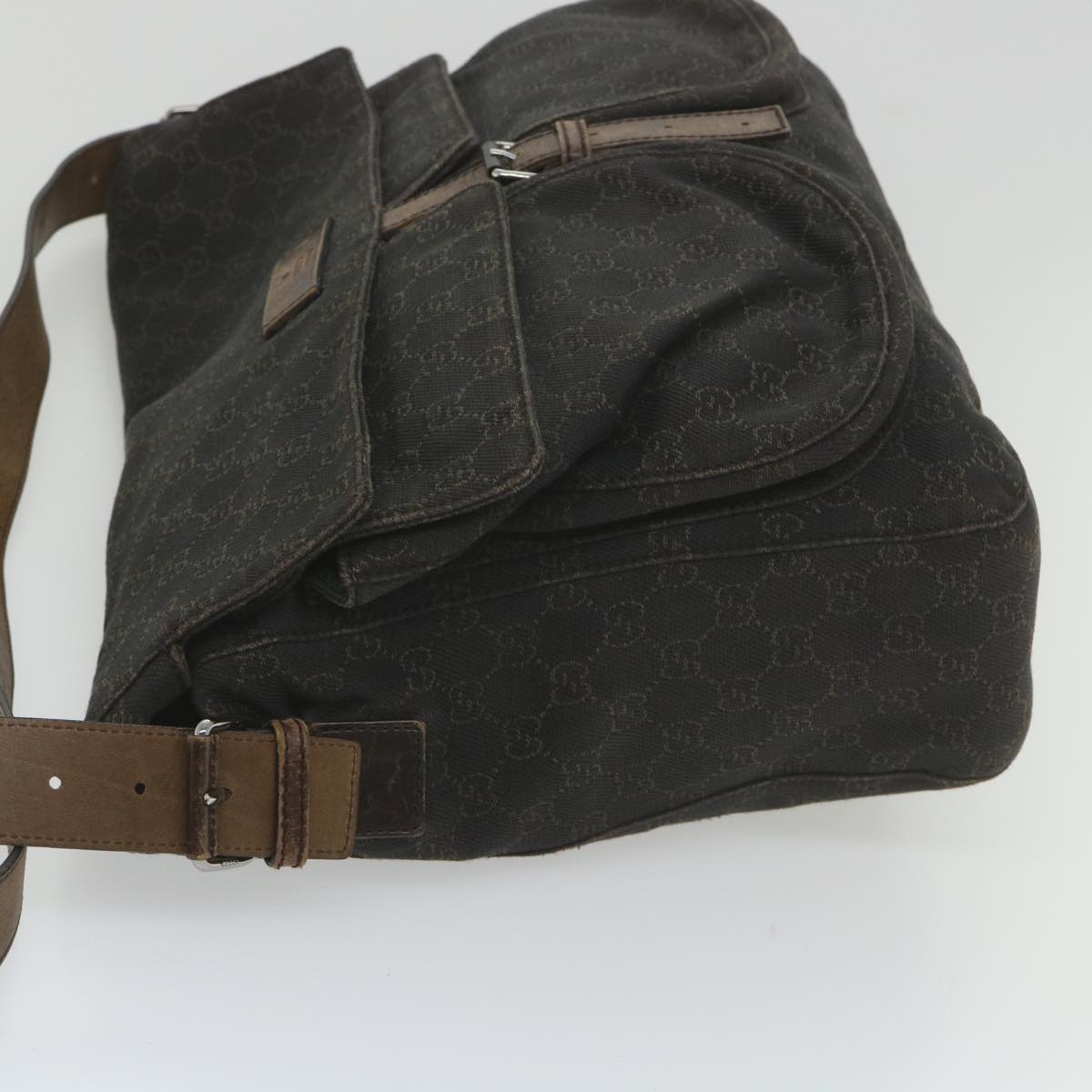 GUCCI GG Canvas Shoulder Bag Brown 101651 ar10778