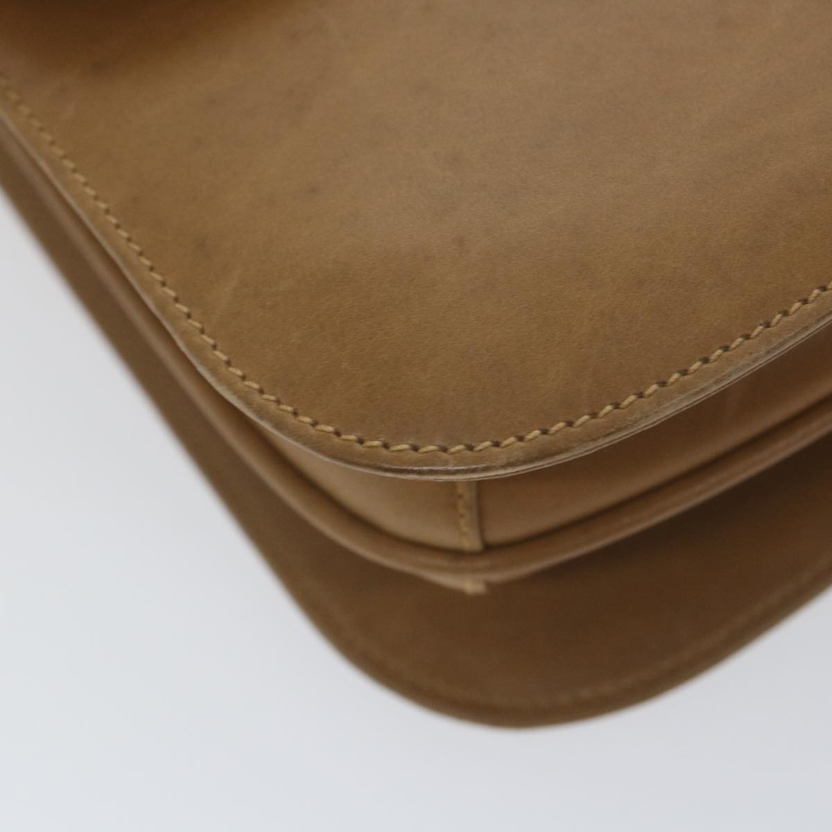 GUCCI Shoulder Bag Leather Brown ar10781
