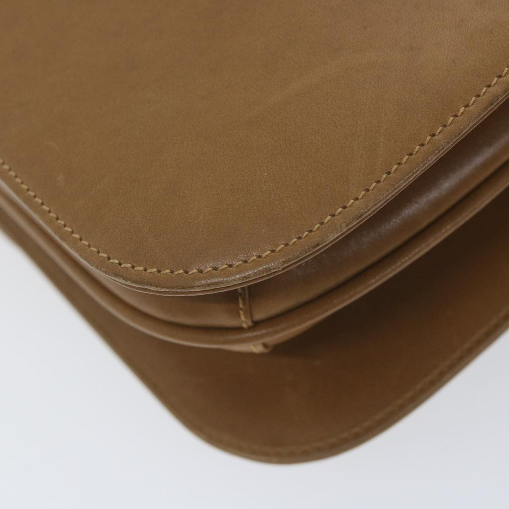 GUCCI Shoulder Bag Leather Brown ar10781