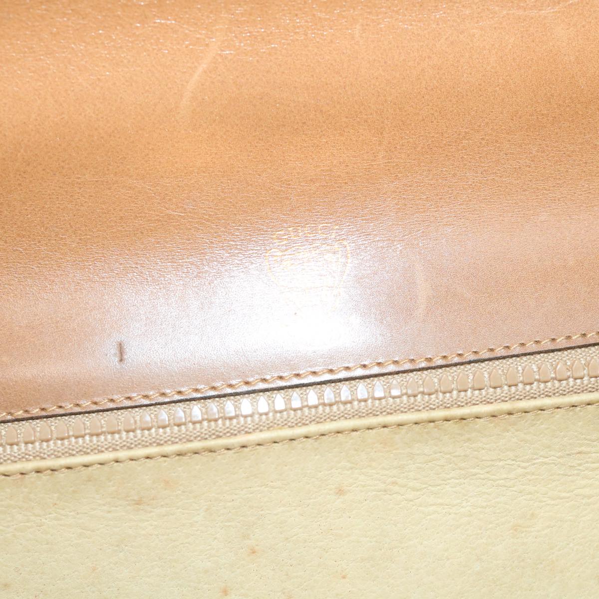 GUCCI Shoulder Bag Leather Brown ar10781