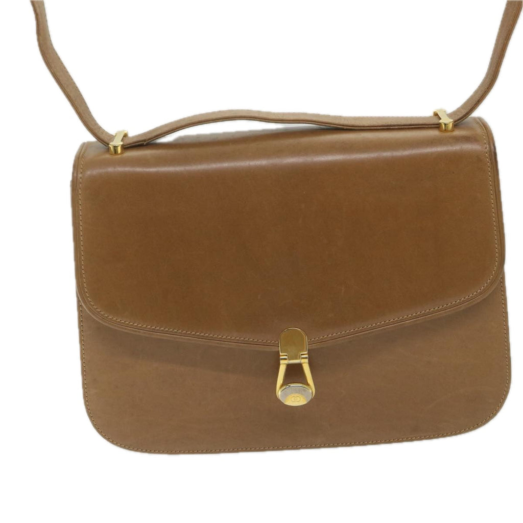 GUCCI Shoulder Bag Leather Brown ar10781