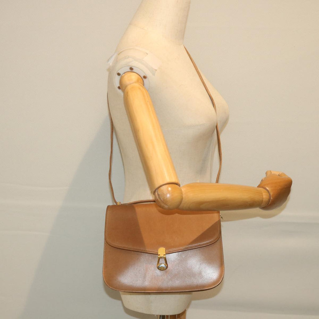 GUCCI Shoulder Bag Leather Brown ar10781