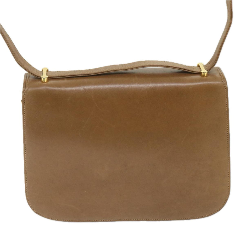 GUCCI Shoulder Bag Leather Brown ar10781