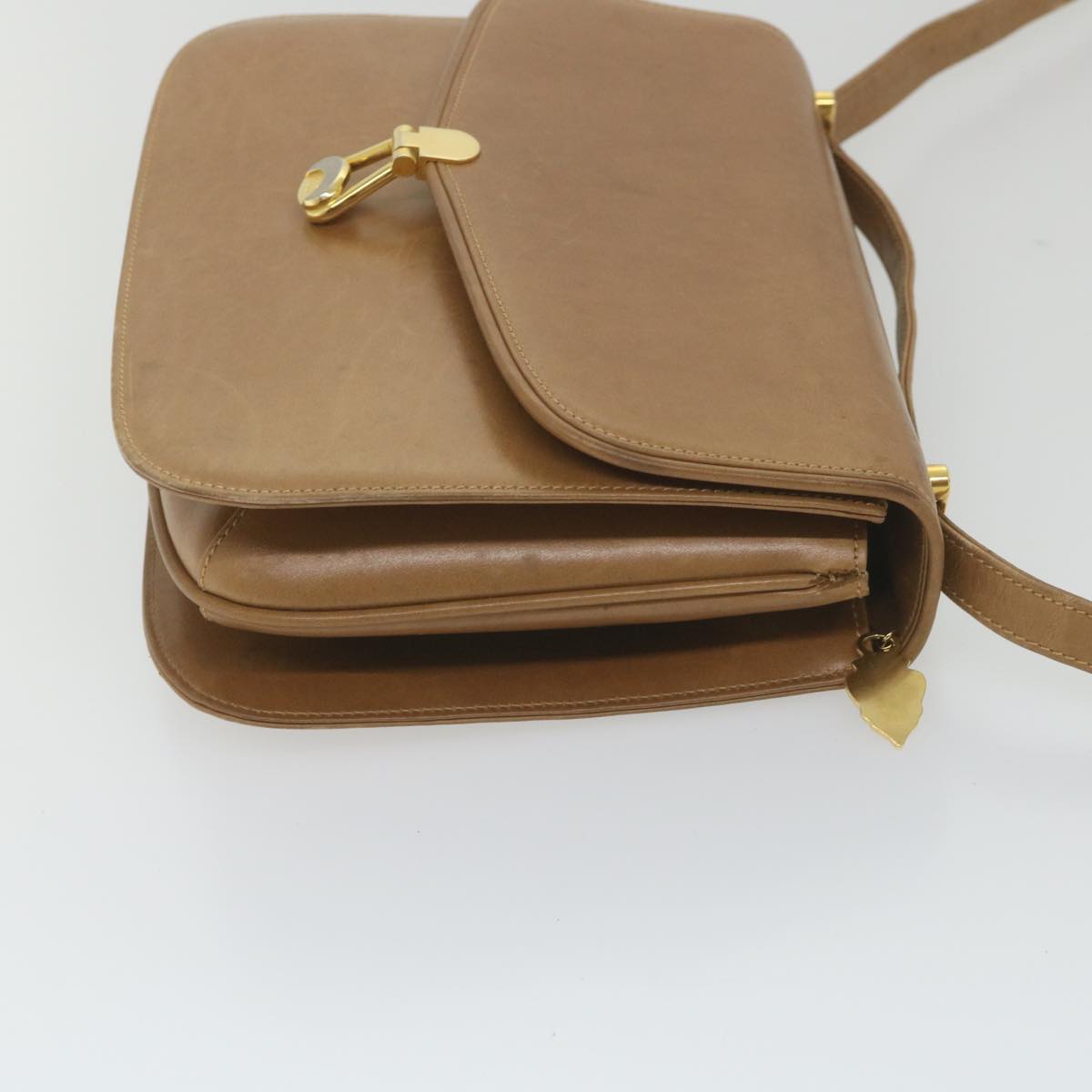 GUCCI Shoulder Bag Leather Brown ar10781