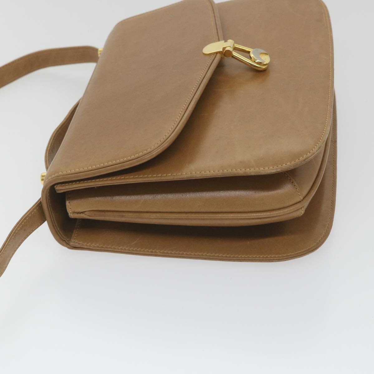 GUCCI Shoulder Bag Leather Brown ar10781