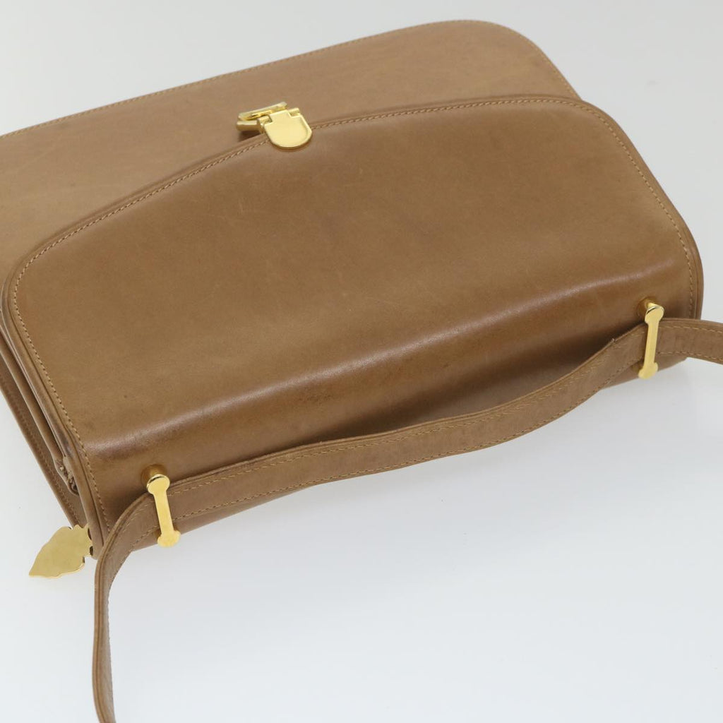 GUCCI Shoulder Bag Leather Brown ar10781