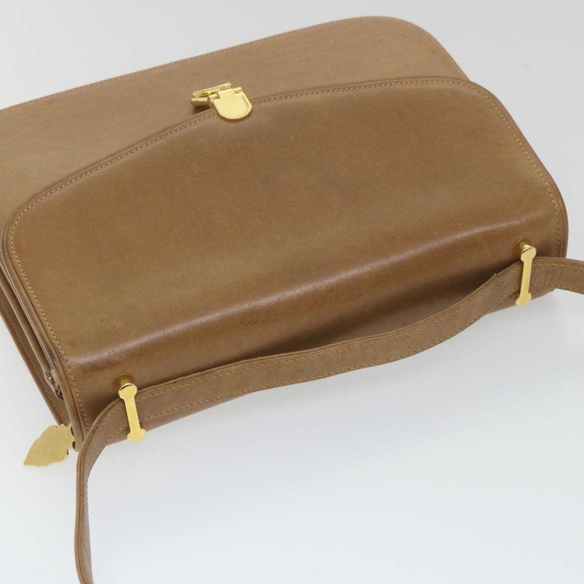 GUCCI Shoulder Bag Leather Brown ar10781