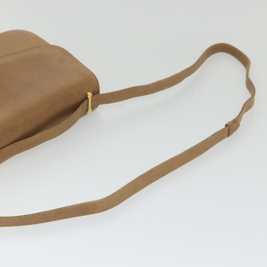 GUCCI Shoulder Bag Leather Brown ar10781