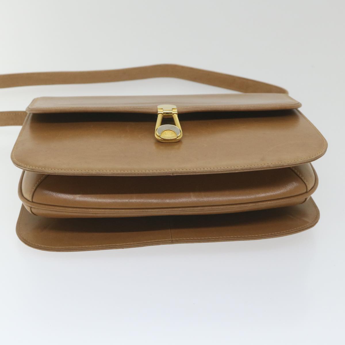 GUCCI Shoulder Bag Leather Brown ar10781