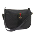 GUCCI Micro GG Canvas Web Sherry Line Bag Black 001 754 6177 ar10783
