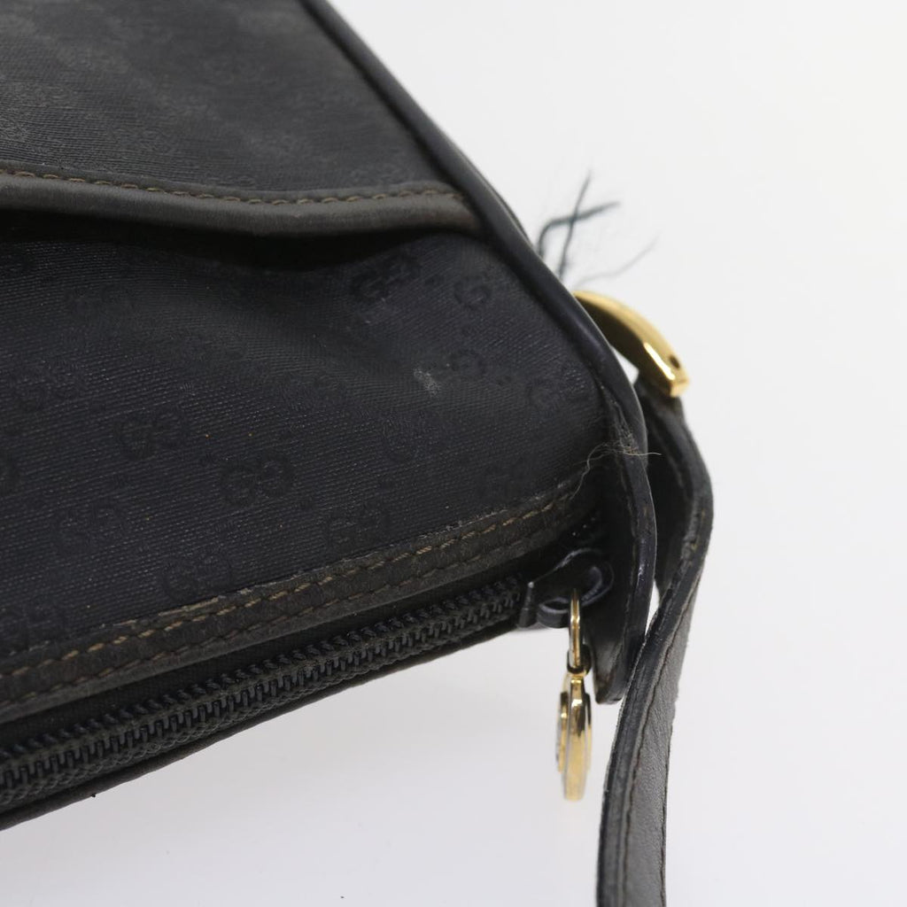 GUCCI Micro GG Canvas Web Sherry Line Bag Black 001 754 6177 ar10783