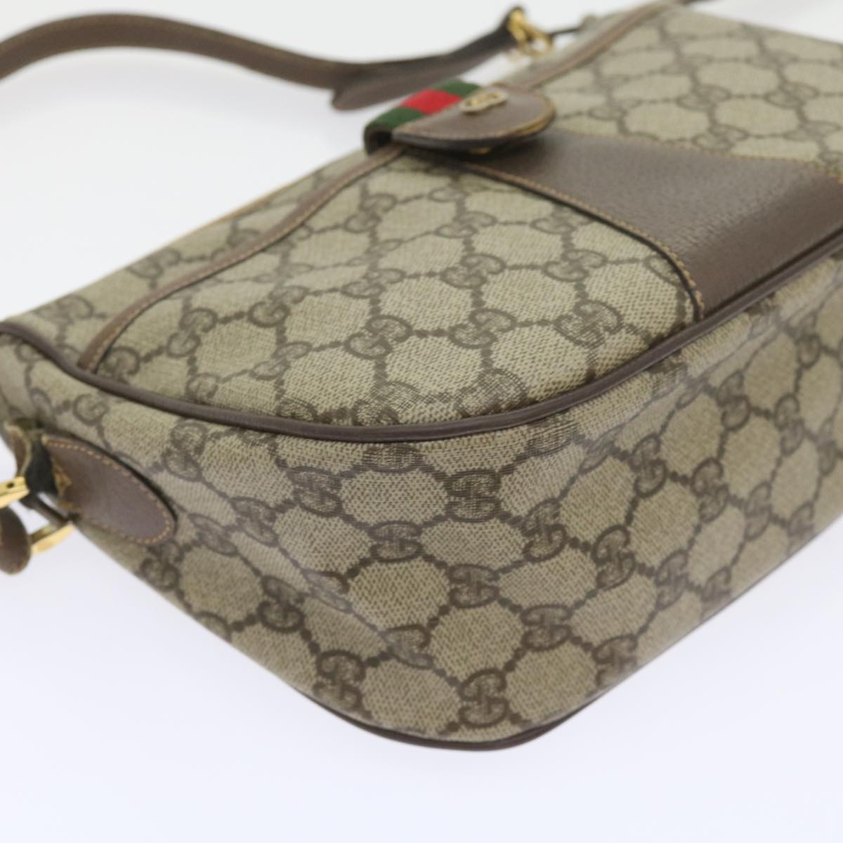 GUCCI GG Supreme Web Sherry Line Bag Beige Red 001 123 6177 023 ar10784