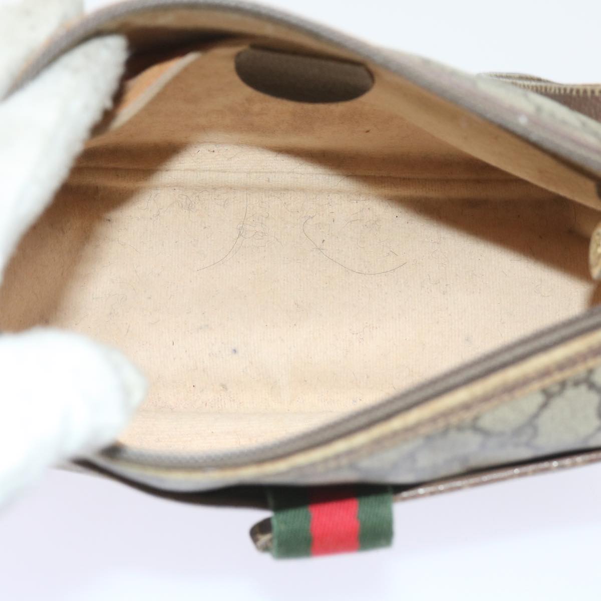 GUCCI GG Supreme Web Sherry Line Bag Beige Red 001 123 6177 023 ar10784