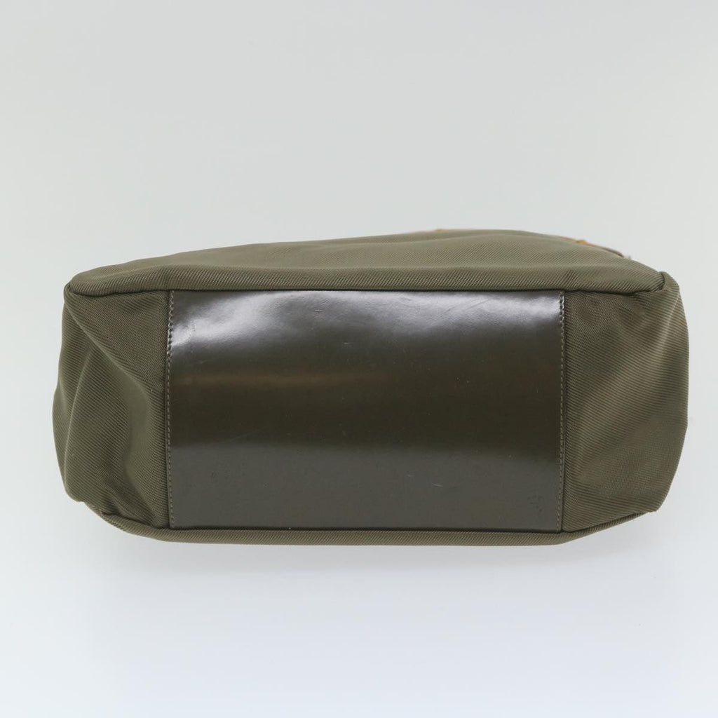 GUCCI Bamboo Shoulder Bag Nylon Khaki 000 0509 200159 ar10785