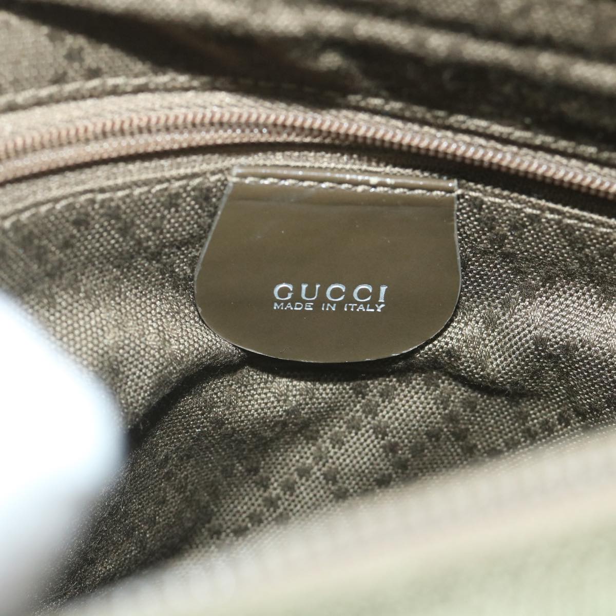 GUCCI Bamboo Shoulder Bag Nylon Khaki 000 0509 200159 ar10785