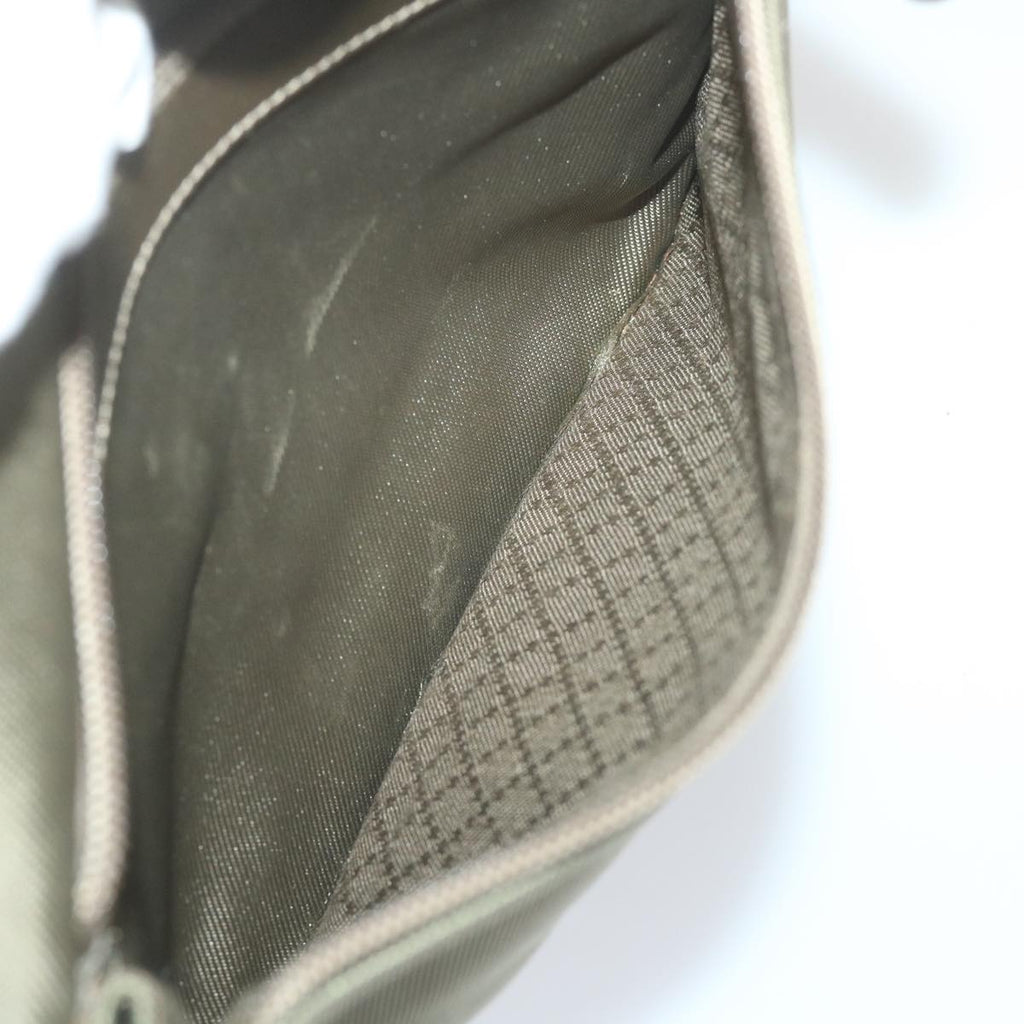 GUCCI Bamboo Shoulder Bag Nylon Khaki 000 0509 200159 ar10785