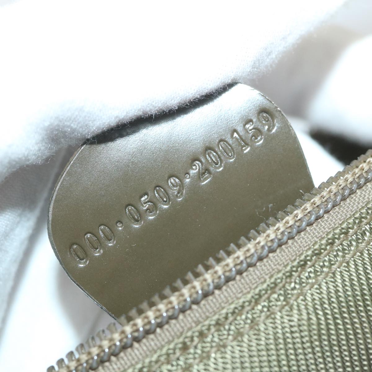 GUCCI Bamboo Shoulder Bag Nylon Khaki 000 0509 200159 ar10785