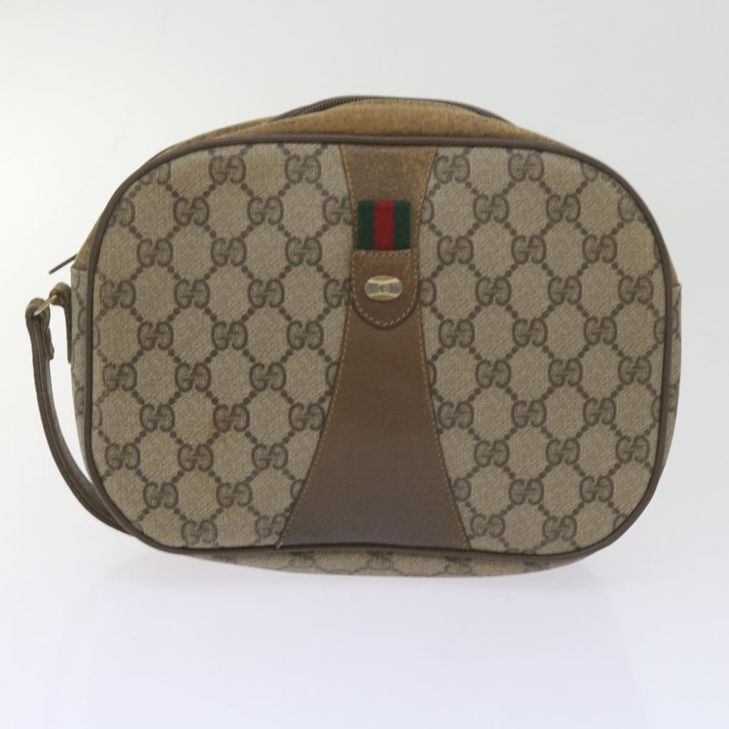 GUCCI GG Canvas Web Sherry Line Shoulder Bag 3Set Beige ar10786