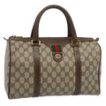 GUCCI GG Supreme Web Sherry Line Boston Bag Beige Red 40 02 007 ar10858